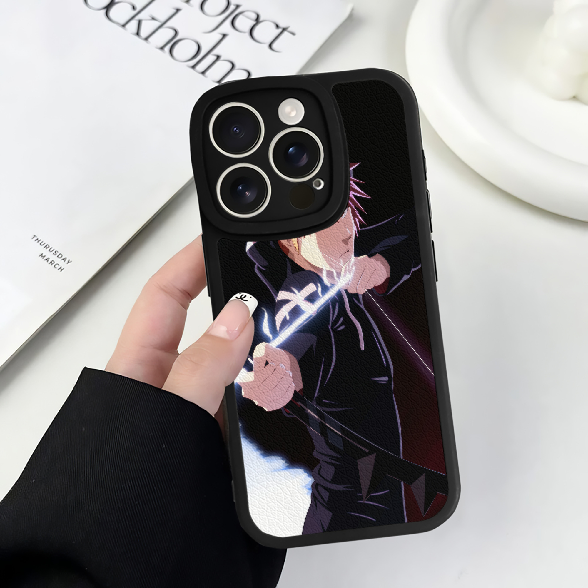 （画像用） ブリーチ BLEACH 【iPhone 16シリーズ対応】シリコンスマホケース（レザー調） 材質：シリコン